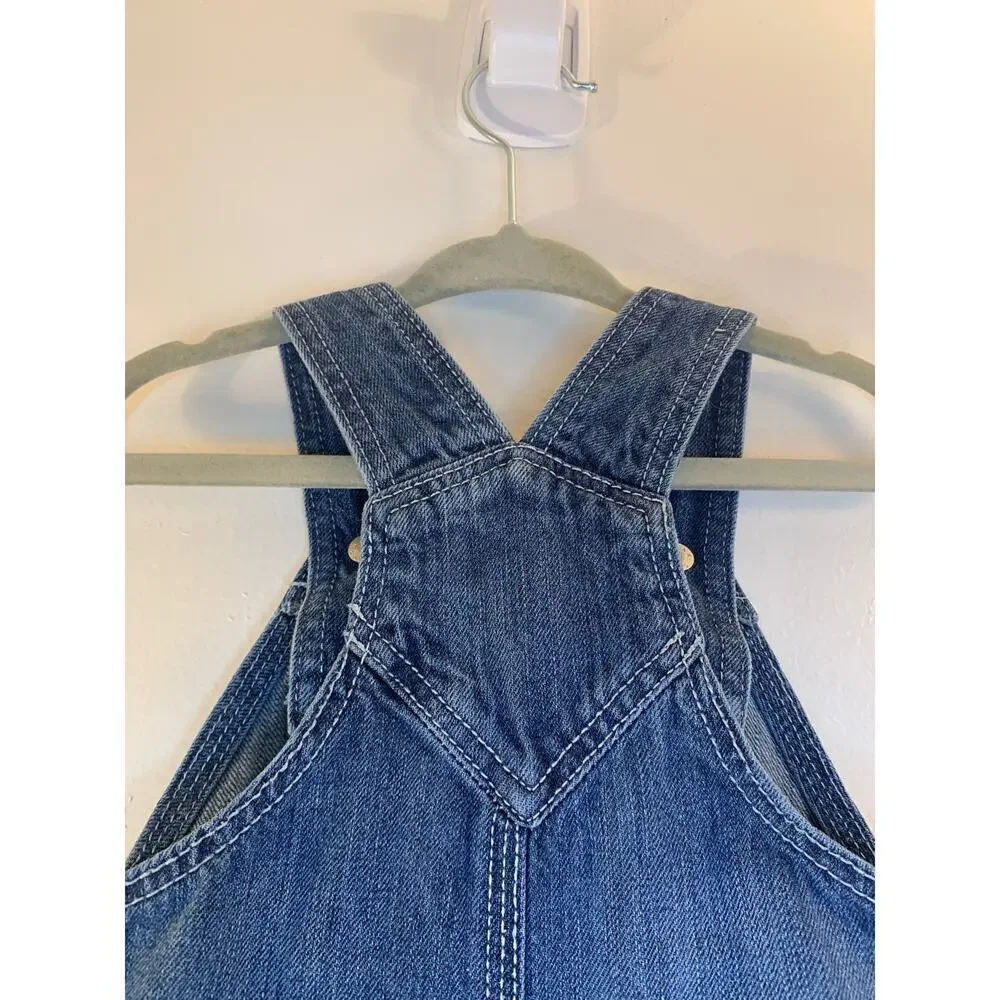 OLD NAVY Unisex Kids Jean Bib Overall Shorts / Size: 3-6 Mos
